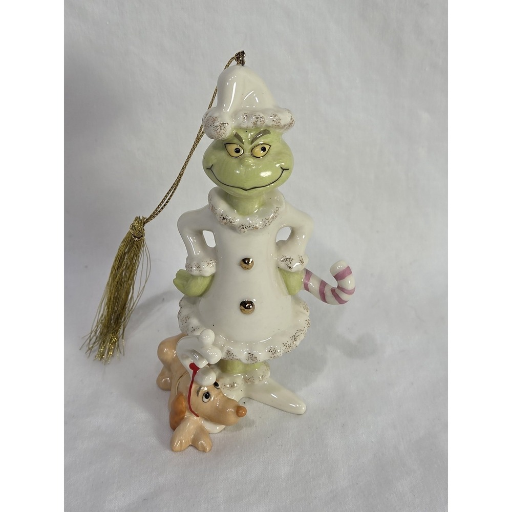 Lenox "A Very Grinchy Christmas" Ornament Featuring Grinch & Max No Box Exc Cond